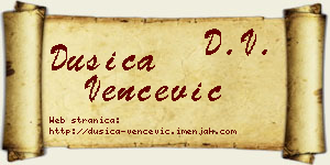 Dušica Venčević vizit kartica